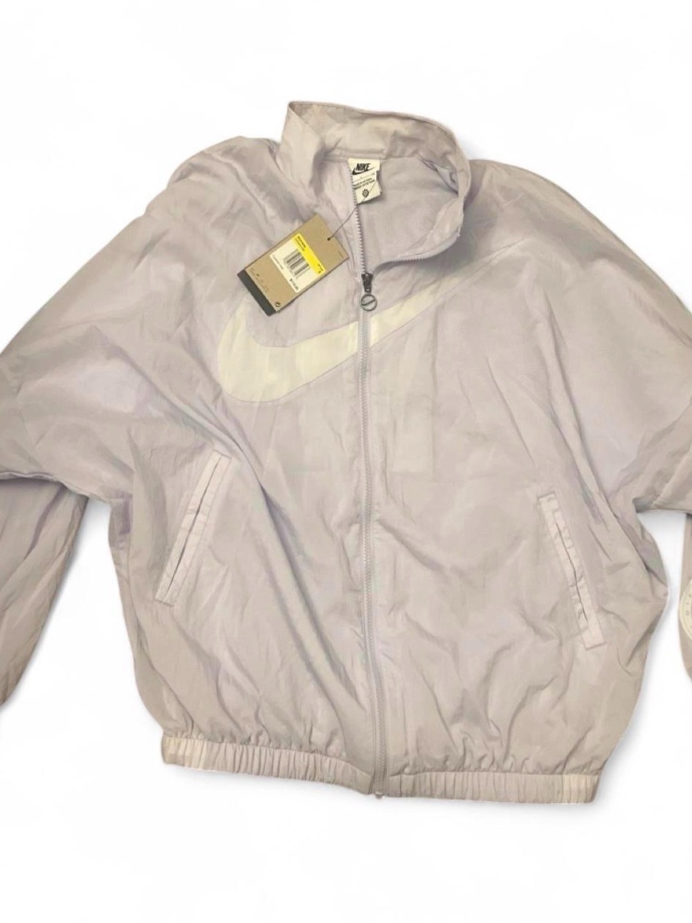 Nike Light Lavender Windbreaker Jacket with White Swoosh NWT